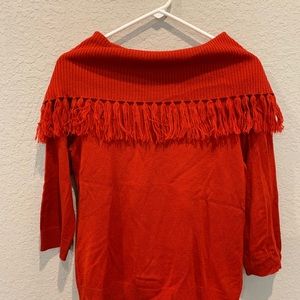 Red Tassel Sweater